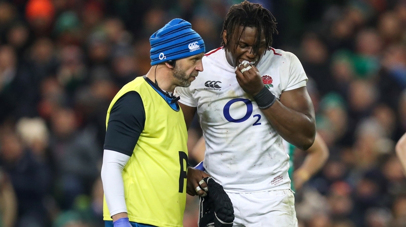Maro Itoje suffered a knee injury at the Aviva Stadium on Saturday