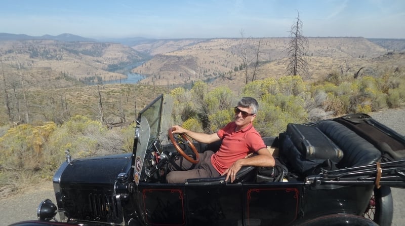 Tim Moore - coaxing his fond Model T - named `Mike' - on the journey through Trumpland.