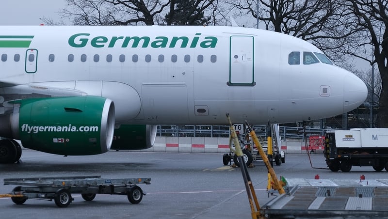 Germania carried more than four million passengers a year and had a fleet of 37 aircraft