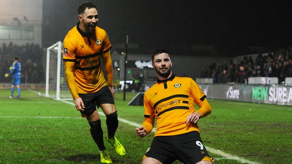 Padraig Amond led Newport County to another famous win
