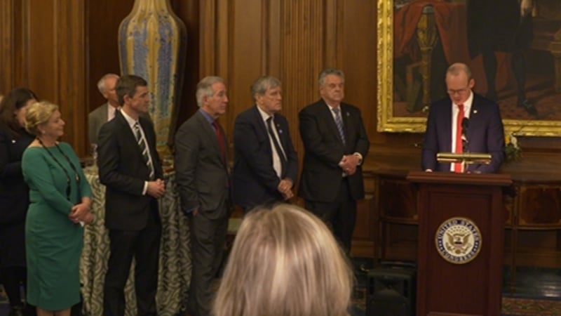 Simon Coveney speaking in Washington last night