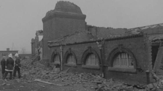 Dublin Corporation pumping house, Ringsend, following explosion (1969)