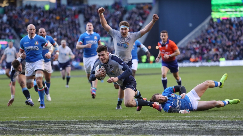 Blair Kinghorn has been omitted from the Scotland team to face Ireland days after his hat-trick heroics against Italy