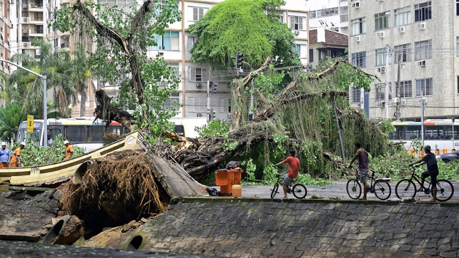 Some of the most iconic neighbourhoods in the country's second-largest city were battered by winds of up to 110km/h