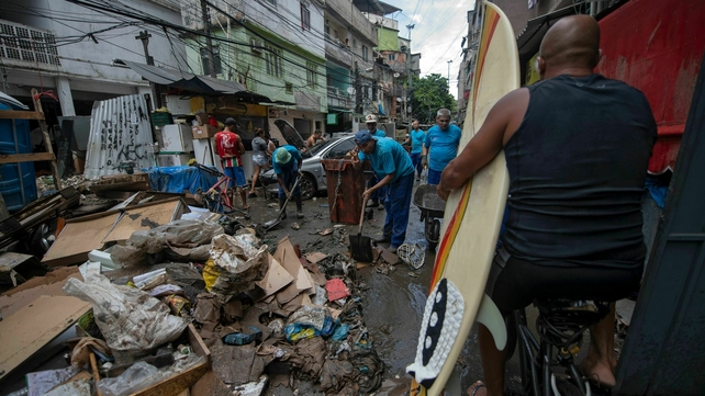 Hillside favelas were hit by mudslides