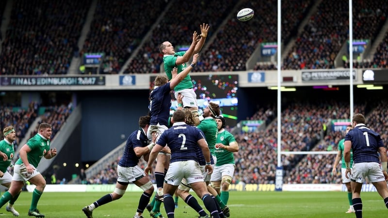 Action from the 2017 Murrayfield clash of Scotland and Ireland
