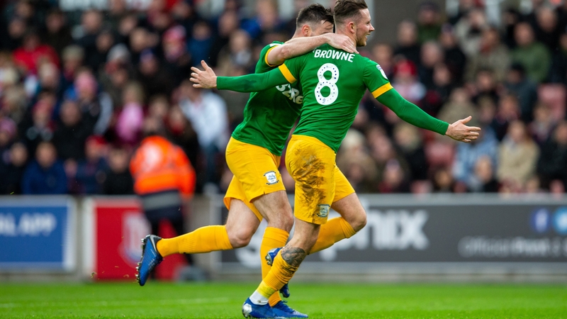 Alan Browne celebrates