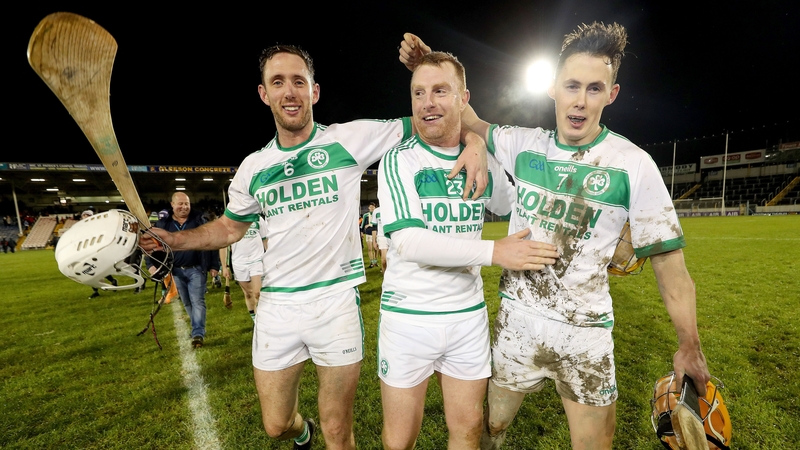 Michael Fennelly, Mark Aylward and Richie Reid celebrate after the game