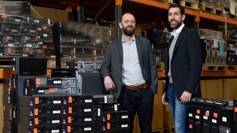 Philip McMichael, CEO of AMI, and Rob Clarke, Chairman of AMI, announce 30 new jobs