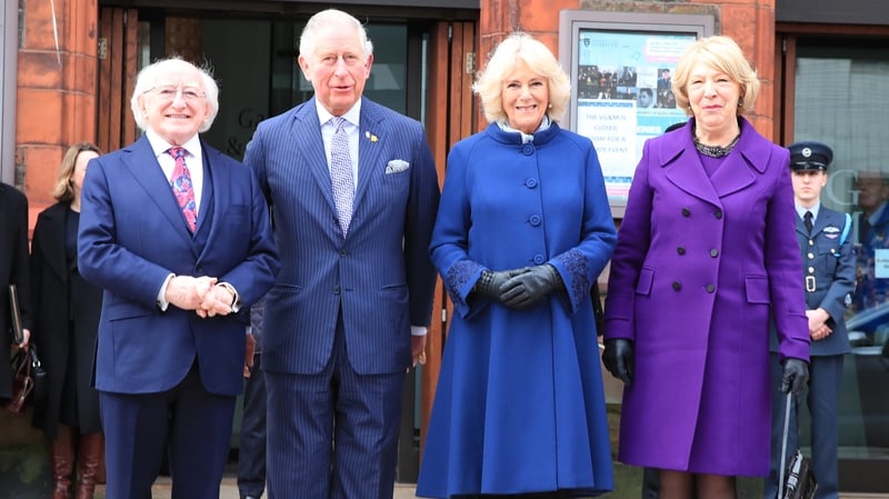 President Higgins, Prince Charles, his wife Camilla and Sabina Higgins met at the Victoria Gallery and Museum