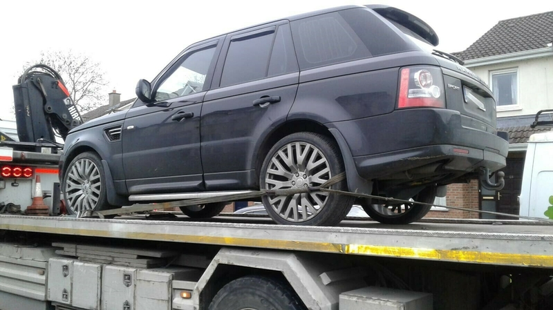 The seized vehicles include a Range Rover and an Audi A6