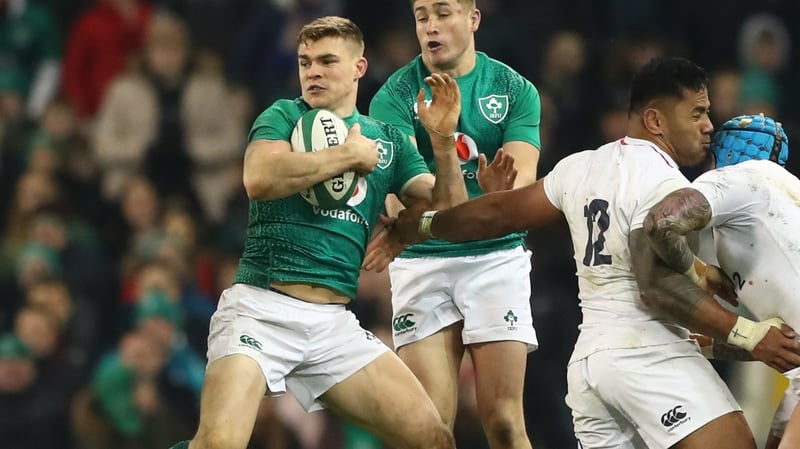 Garry Ringrose won his 18th cap against England
