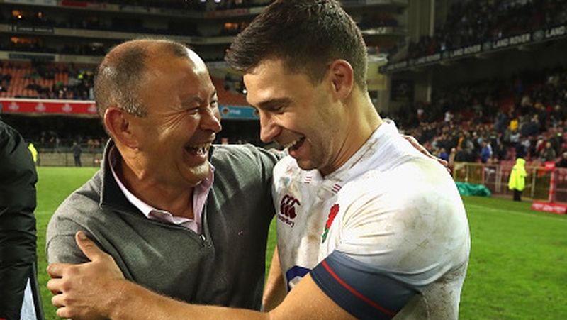Eddie Jones with Ben Youngs