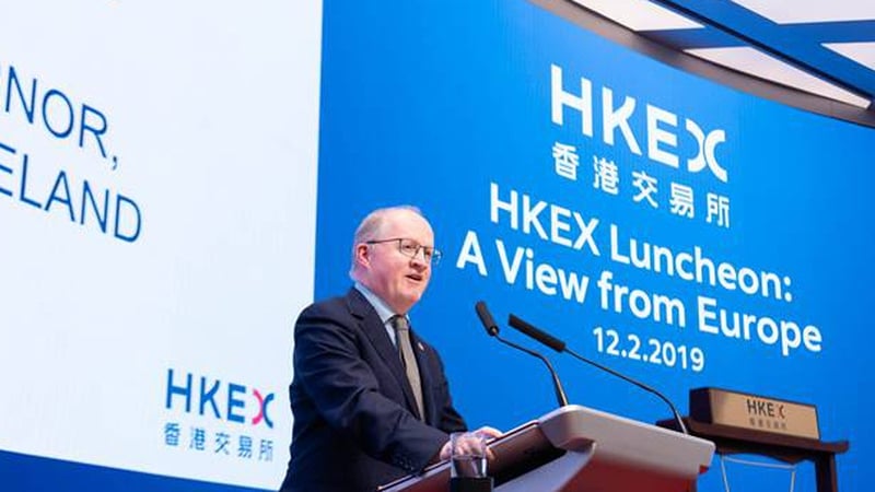 Philip Lane addressed a gathering at the Hong Kong stock exchange today
