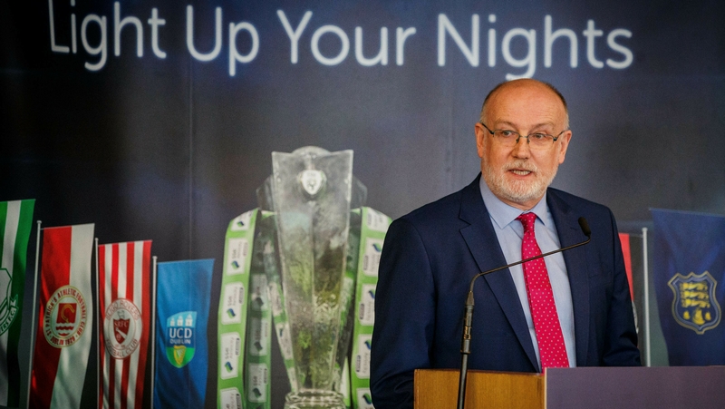 FAI Director of Competitions Fran Gavin at today's launch in the Aviva Stadium