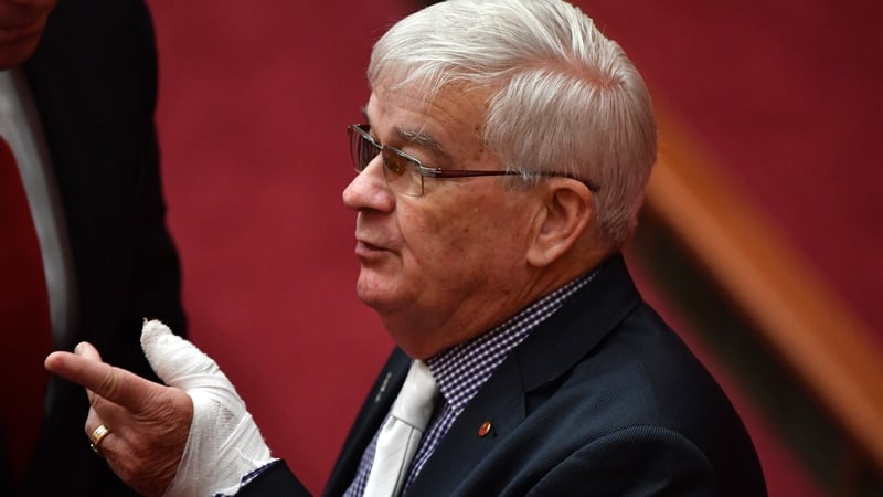 Brian Burston sported a heavily bandaged thumb after the incident