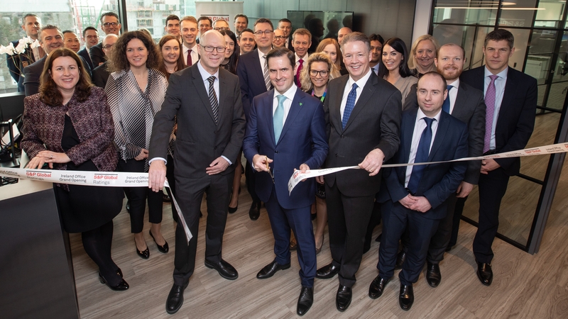 David Gordon, Country Head Ireland at S&P Global Ratings; Martin Shanahan, CEO of IDA Ireland and John Berisford, President of S&P Global Ratings at the new Dublin offices