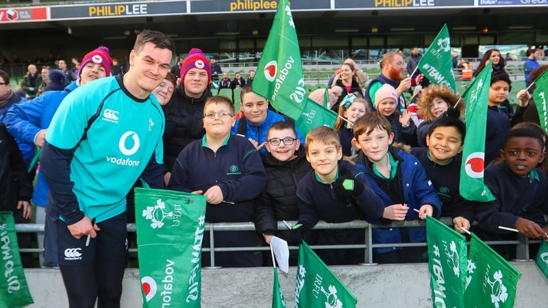 Sexton meets the fans at an open day at the Aviva Stadium on Friday
