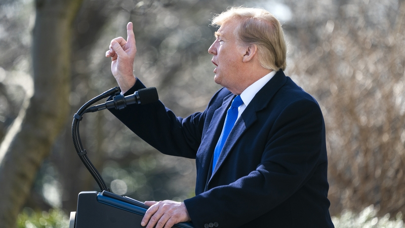 Donald Trump said he would sign the authorising paperwork later in the day in the Oval Office