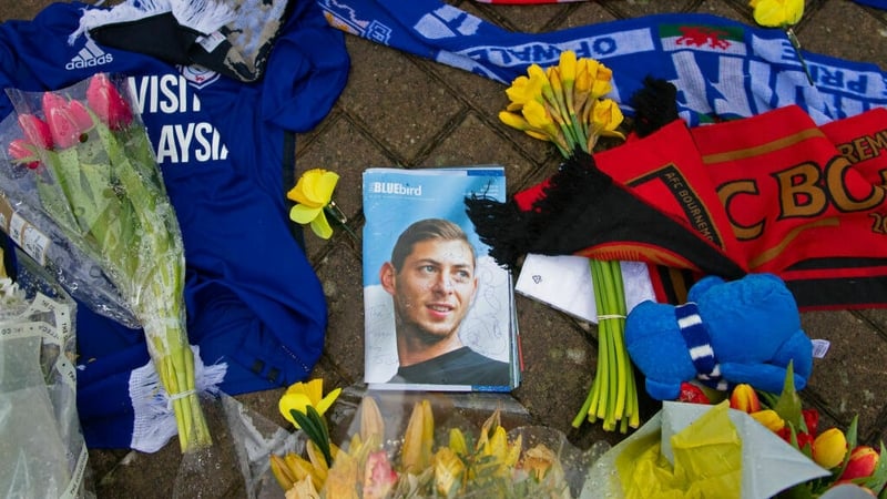 Tributes to Emiliano Sala at the Cardiff City Stadium