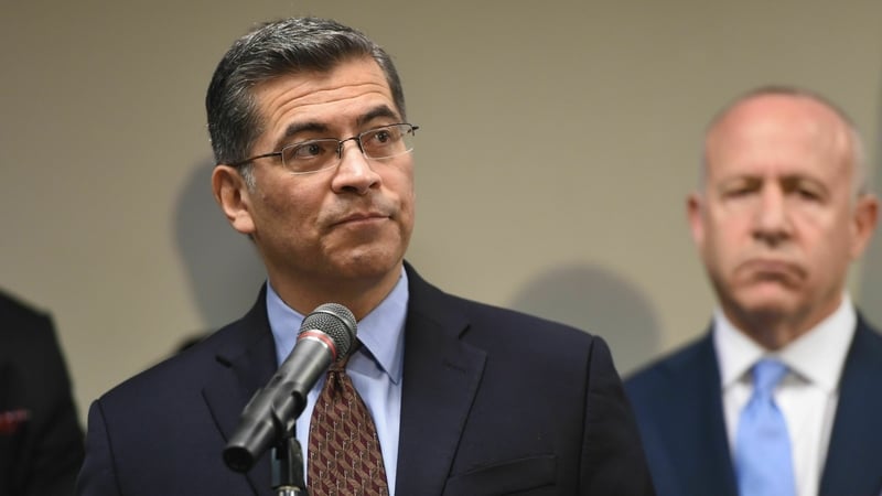 Attorney General Xavier Becerra said Donald Trump's comments on Friday would be used as evidence