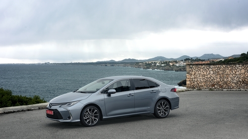 The new Corolla saloon is one of three variants in the model line-up.