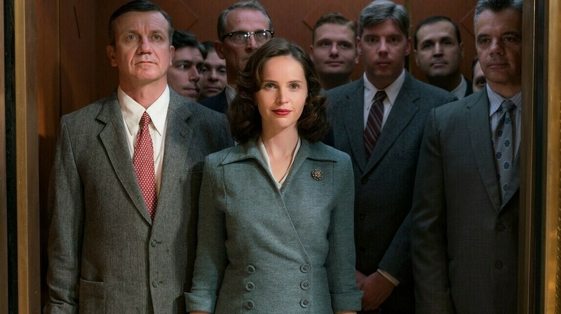 British actress Felicity Jones is mostly believable as Ruth Bader Ginsburg