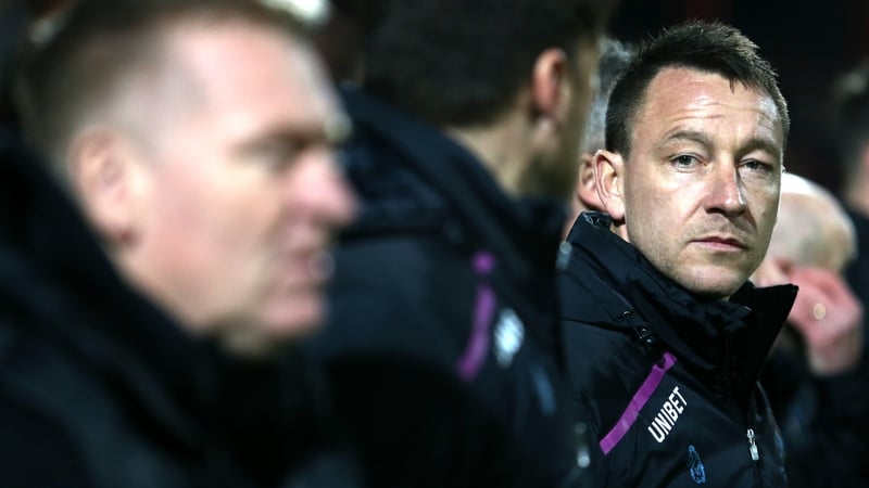 John Terry dropped in to the England training base on Tuesday