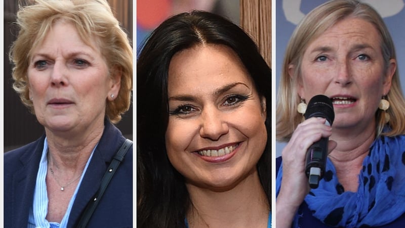 Anna Soubry (L), Heidi Allen and Sarah Wollaston quit over the handling of Brexit
