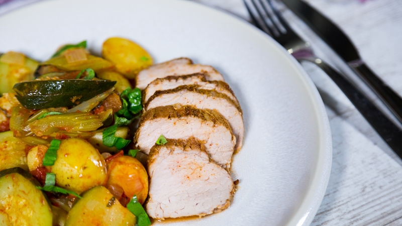 Roast Pork with Ratatouille