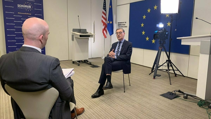EU Ambassador to the US David O'Sullivan spoke to Brian O'Donovan