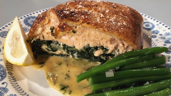 Niall Sabongi's Salmon en Croute with Wild Garlic and Herb Beurre Blan