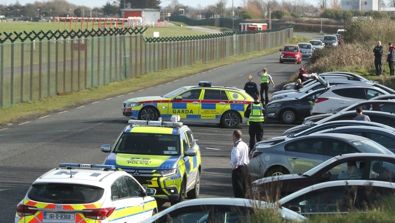 Gardaí and airport police examined the airport perimeter during the incident