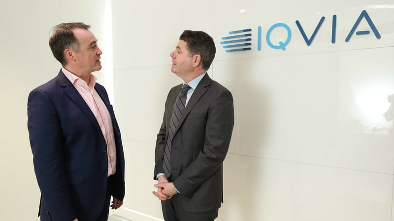 IQVIA country head for Ireland Martin Giblin and Minister for Finance Paschal Donohoe