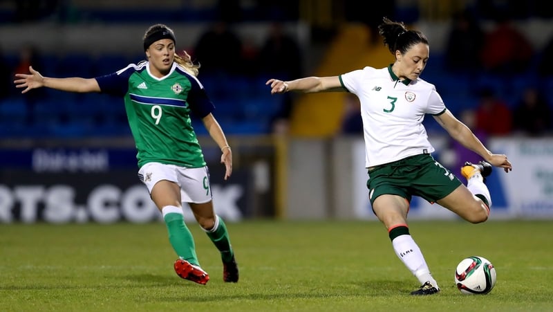 Campbell (r) in action against Northern Ireland