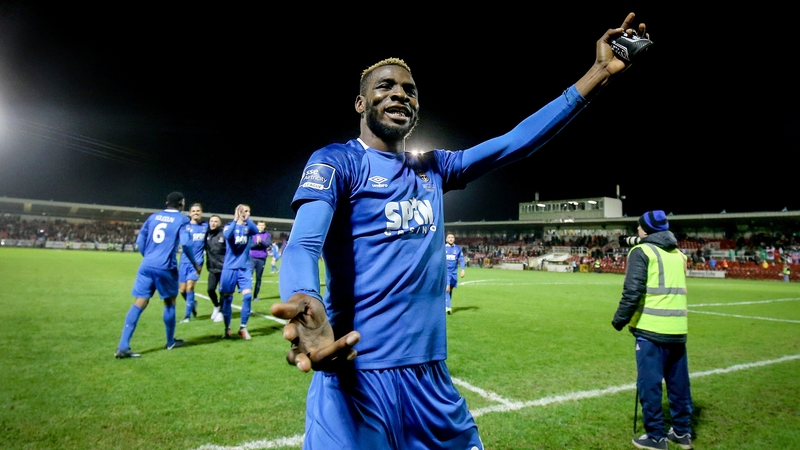 Ismahil Akinade celebrates Waterford's win