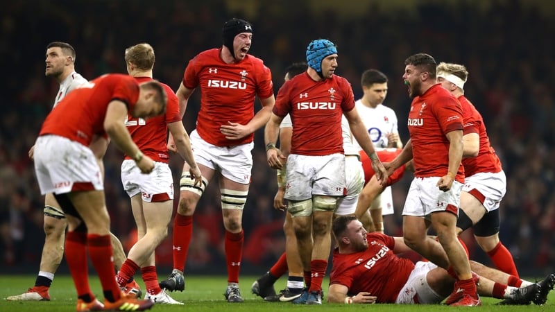 Wales celebrate their victory
