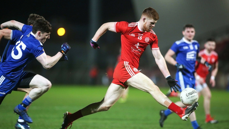 Cathal McShane attacks the Monaghan defence