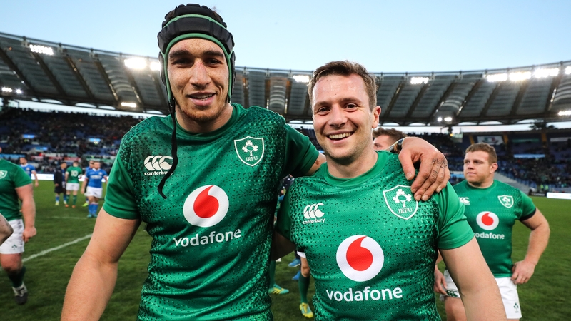 Ultan Dillane and Jack Carty after the game