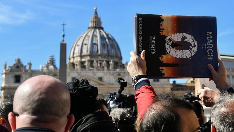 Members of Ending Clergy Abuse (ECA) protest on St Peter's Square