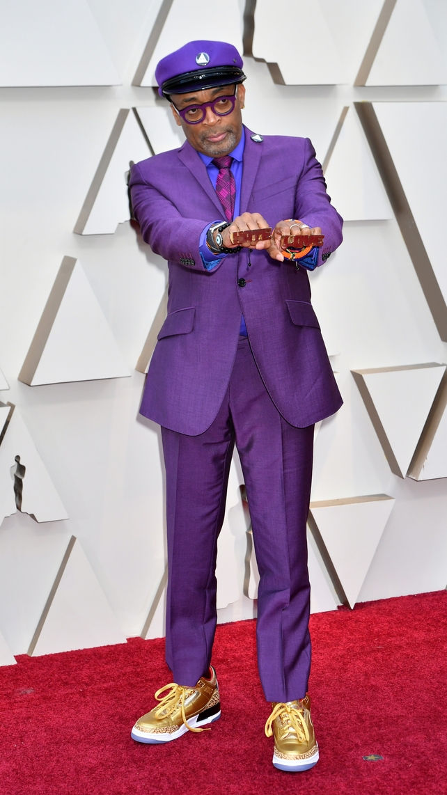 Spike Lee paid homage to Prince with a purple suit, Jordan sneakers with a Jaeger-LeCoultre watch