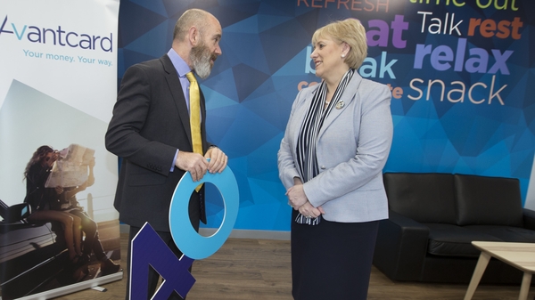 Minister for Business Heather Humphreys and Avantcard CEO Chris Paul