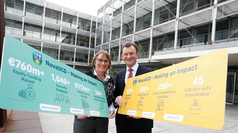 Julie Sinnamon, CEO, Enterprise Ireland and Tom Flanagan, UCD Director of Enterprise and Commercialisation