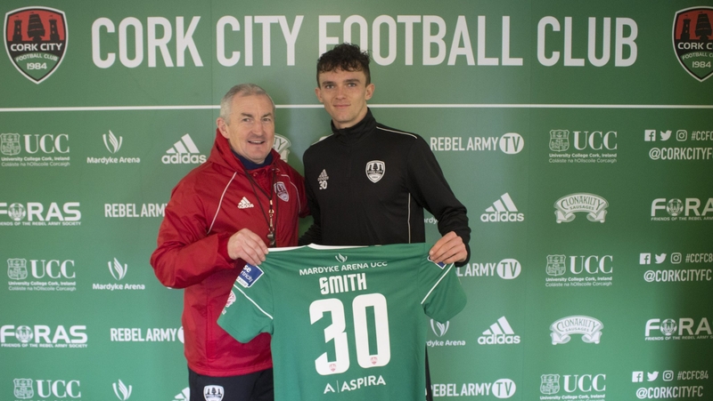 John Caulfield with Dan Smith. Photo: Cork City FC