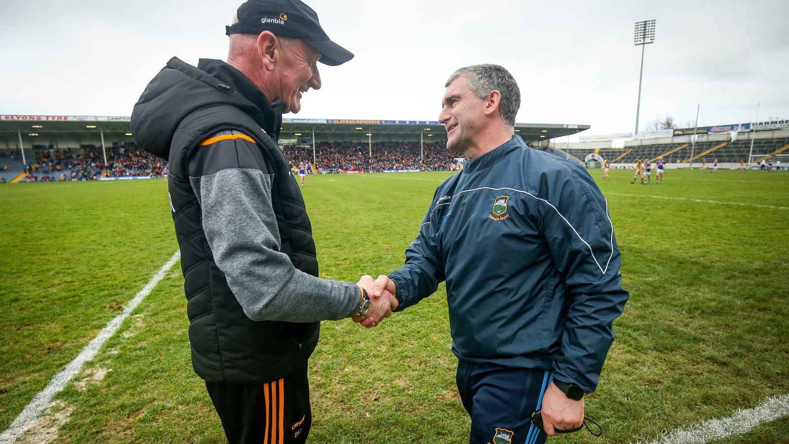 Liam Sheedy and Brian Cody renewed acquaintance during the Allianz Hurling League