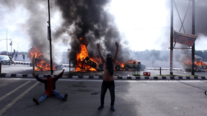 Tensions rose after at least 40 Indian paramilitary police died in a suicide attack earlier this month