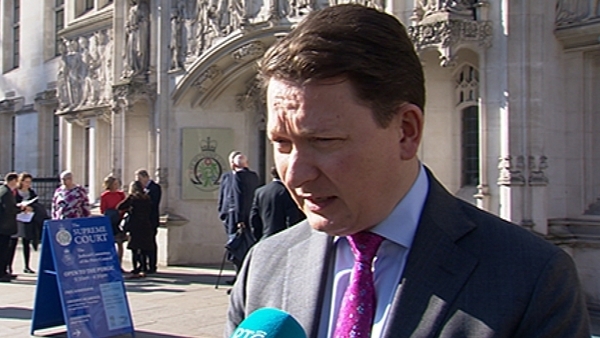 Michael Finucane outside the Supreme Court in London