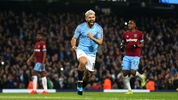Sergio Aguero claimed the only goal of the game at the Etihad Stadium
