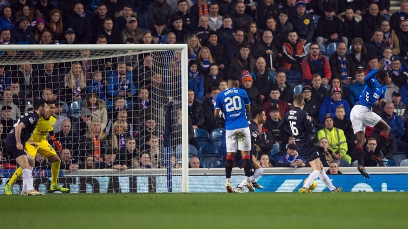 Glen Kamara shoots and scores against Dundee