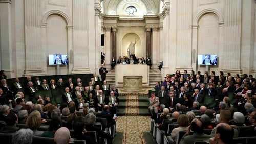 Members of the Académie française attending the institution's annual public session
